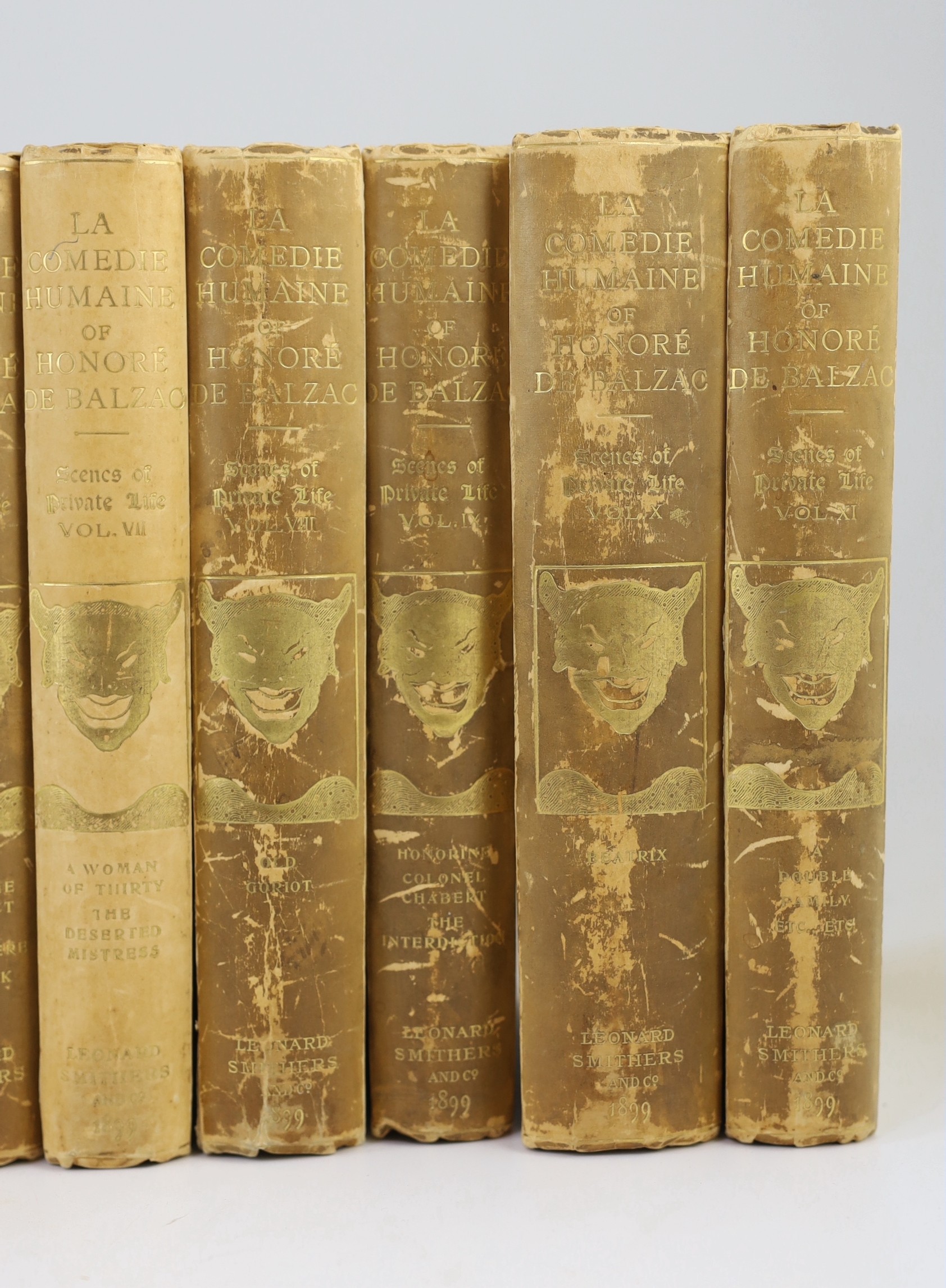 Balzac-Honore de - La Comedie Humaine ... (translated from the French) comprising: Scenes of Parisian Life (11 vols) & Scenes of Private Life (11 vols). Limited Editions. num. mounted plates (with captioned guards); publ